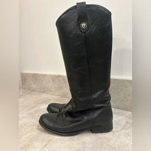 Frye Melissa equestrian inspired leather Women’s 9.5B tall pull on boots